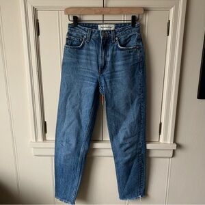 Reformation High Rise Cigarette Jeans in Dark Stone